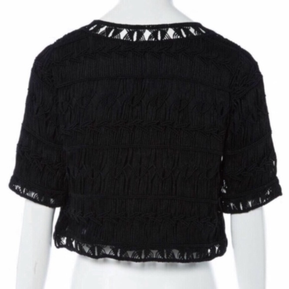 Diane Von Furstenberg Black Crochet Cardigan - Picture 6 of 13
